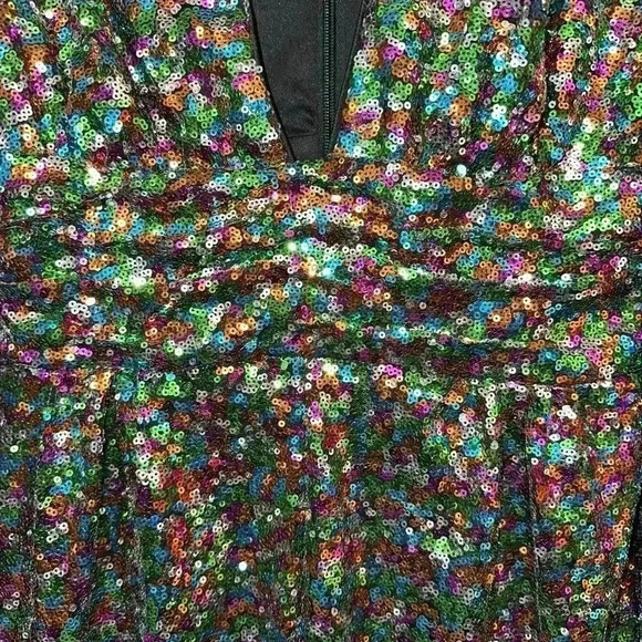 NWT!Gabrielle Union Rainbow Sequence Romper, Small, Party, Cocktail, Formal, NYE - Picture 4 of 16